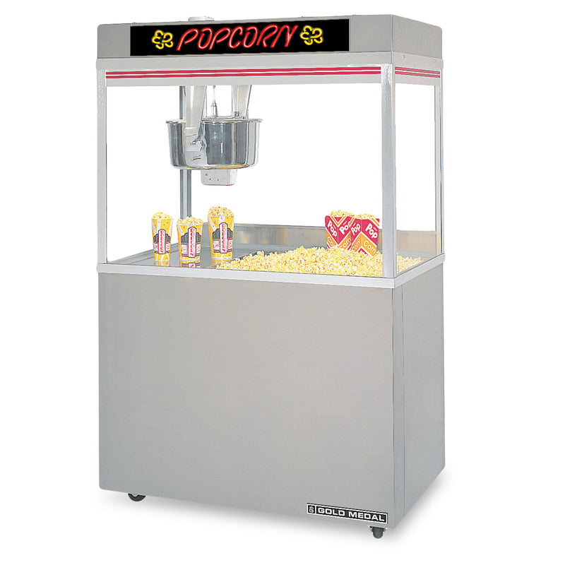 32-ounce popper in 48-inch cabinet with reversible dome