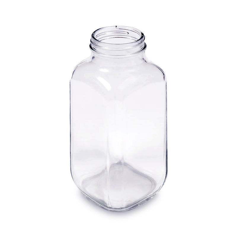 square glass bottle
