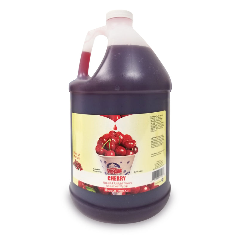 one gallon jug of cherry Sno-Kone syrup