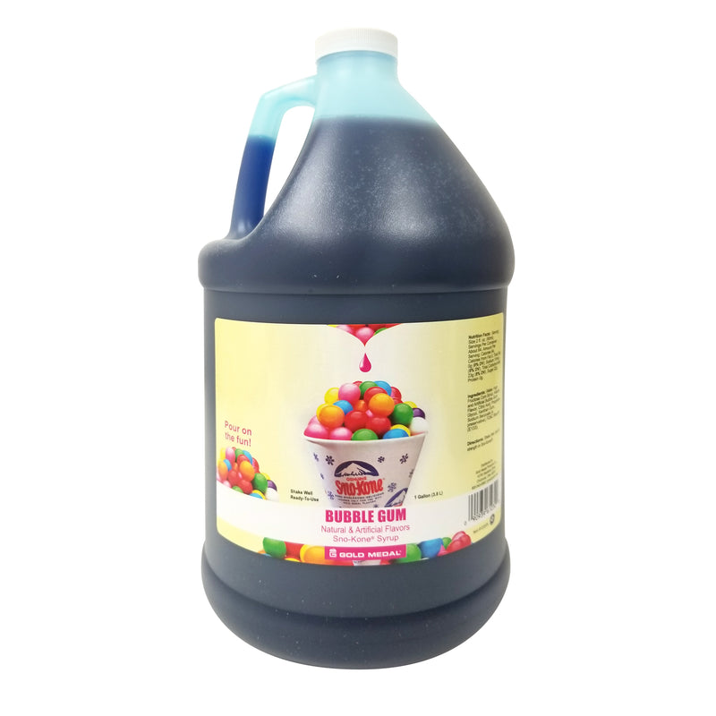 one gallon jug of bubble gum Sno-Kone syrup