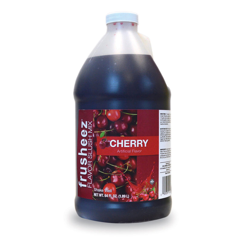 64-ounce jug of cherry Frusheez mix