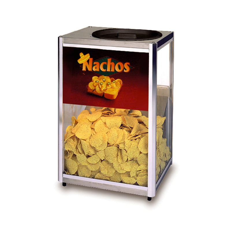 clear display case with nachos image