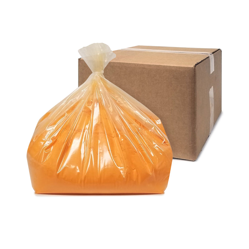 large bulk sized bag of cheddar cheese seasoning next to cardboard box