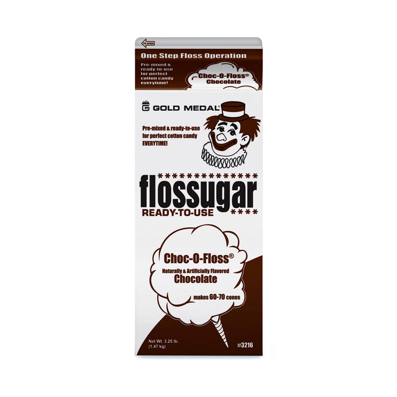1/2-gallon carton of Choc-O-Floss Chocolate Flossugar