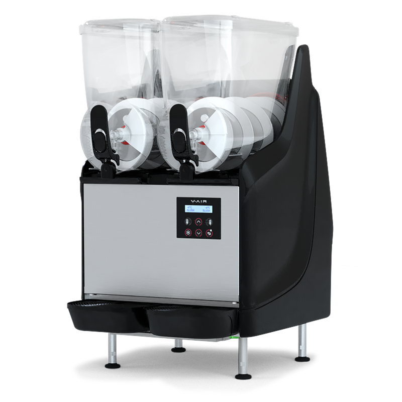 twin bowl frozen drink machine with non-illuminated clear lids
