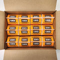 12 cartons of flavacol seasoning salt inside corrugated cardboard box