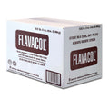 white corrugated cardboard box with flavacol seasoning salt artwork