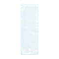 Clear plastic 16 inch poly bag empty isolated on a white background.