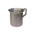 1 quart aluminum measuring cup on white background.