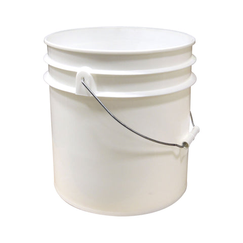 A white bucket on white background.