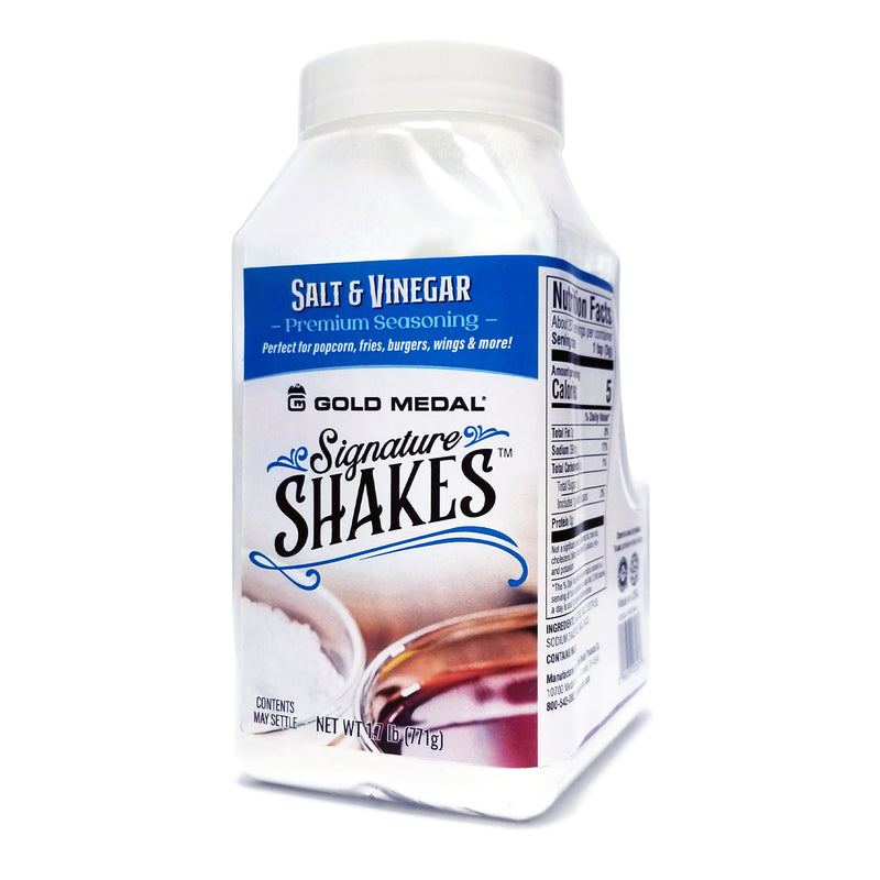 Signature Shakes shaker with salt and vinegar graphics