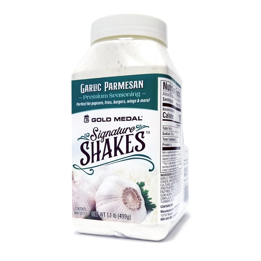 Garlic Parmesan Seasoning | Signature Shakes Bottle - Gold Medal 2369S