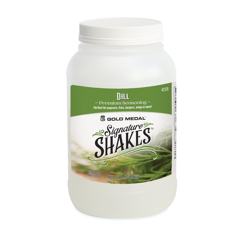 Signature Shakes jar with dill seasoning graphics