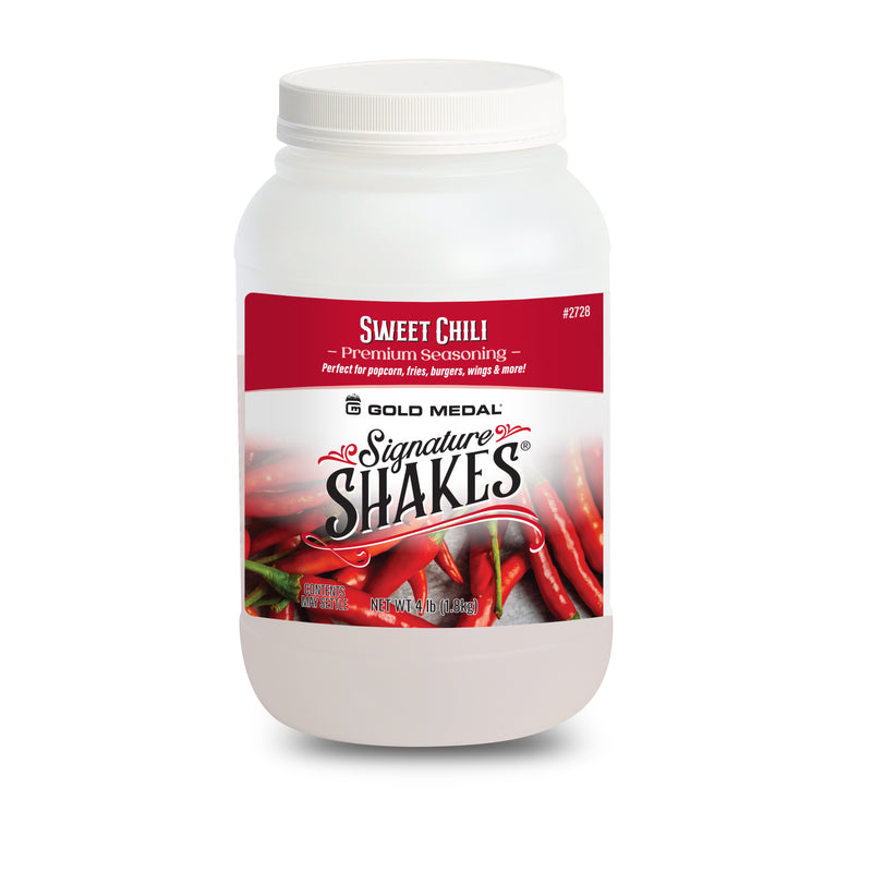 Front of Signature Shakes jar with Sweet Chili graphics.