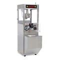 ReadyPop Cashless machine - stainless steel, with cups and cashless payment system on a white backdrop.