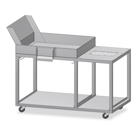 table chassis with wheels and accessories