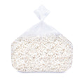 Clear bag of white popcorn
