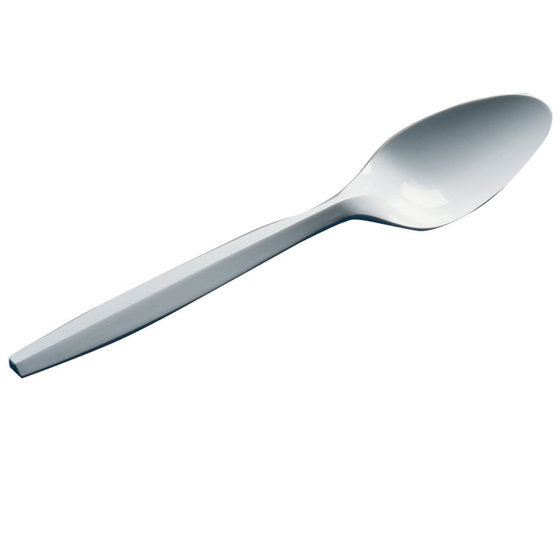 white plastic spoon