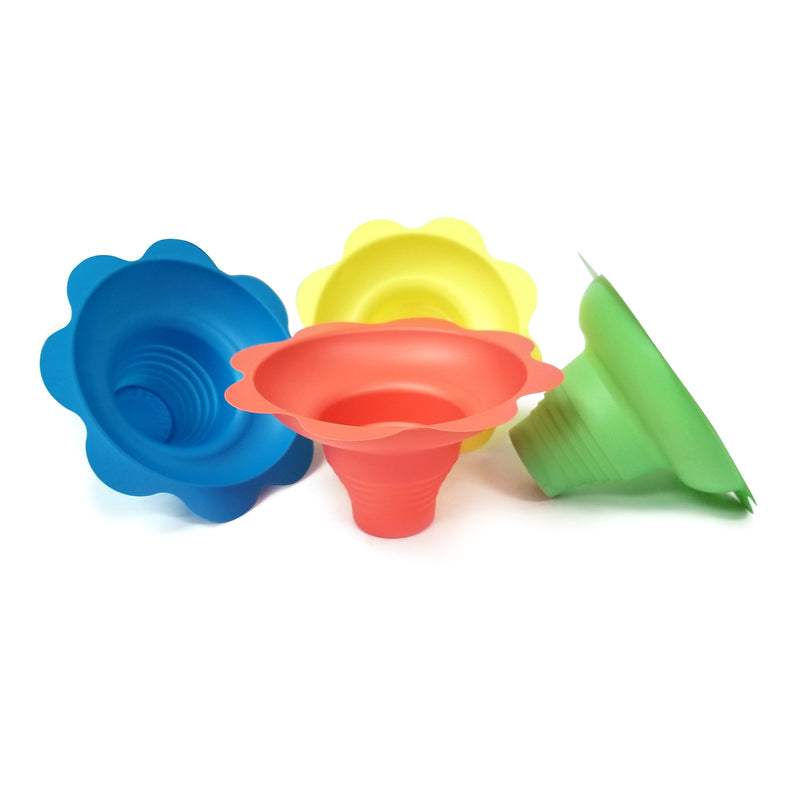 plastic flower-shaped Sno-Kone cups
