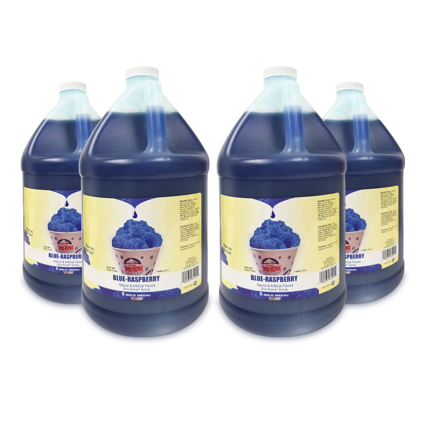 Snow Cone Supplies | Sno-Treat Flavors Blue Raspberry - Gold Medal ...