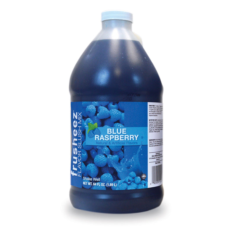 64-ounce jug of blue raspberry Frusheez mix