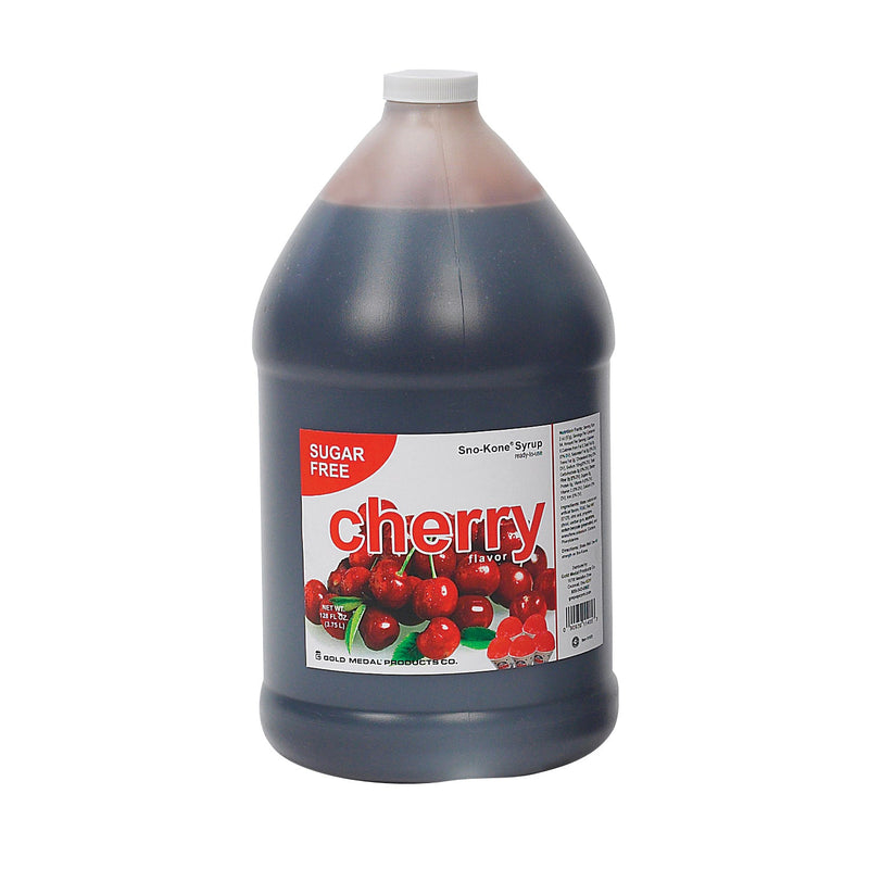 jug of cherry sugar-free Sno-Kone syrup