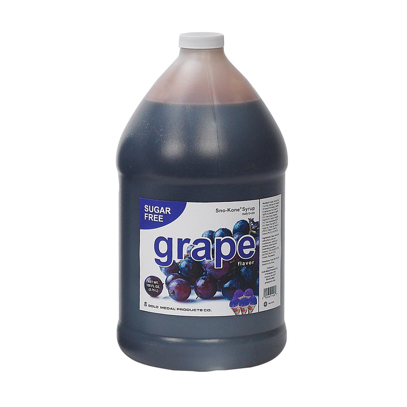 jug of grape sugar-free Sno-Kone syrup