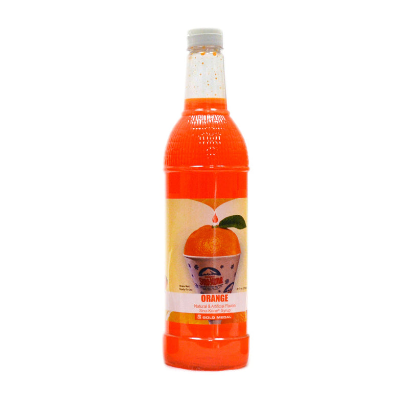 25-ounce bottle of orange Sno-Kone syrup