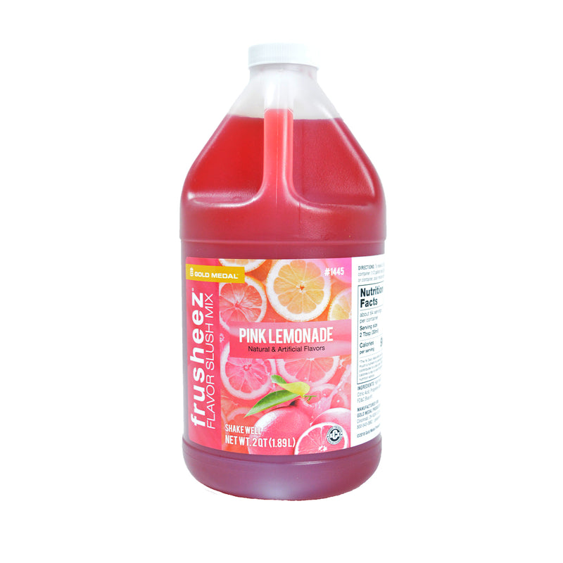 front of pink lemonade Frusheez mix label