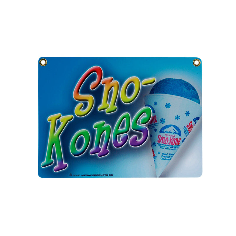 heavy duty sign with Sno-Kone image