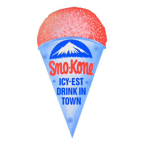 poster shaped like Sno-Kone