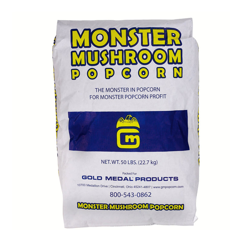 50-pound bag of monster mushroom popcorn