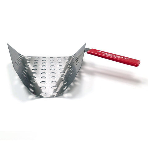 front view of perforated popcorn scoop