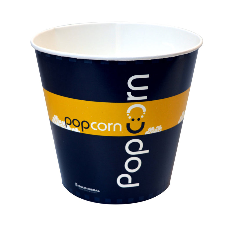 Popcorn tub with EcoSelect design, with black and yellow graphics