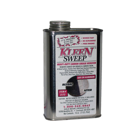 container of Kleen sweep heavy duty carbon grease remover