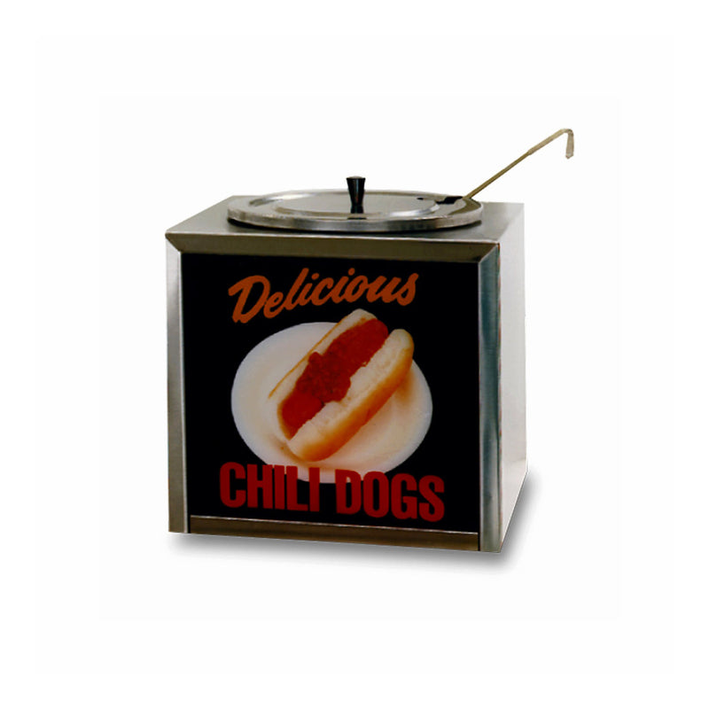 Dipper style warmer for chili dogs