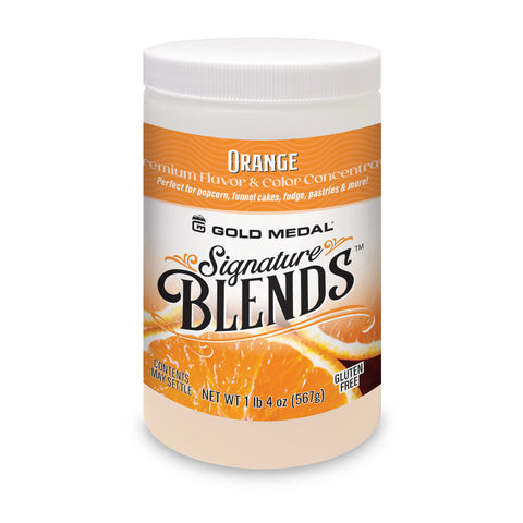 Signature Blends jar with orange graphics