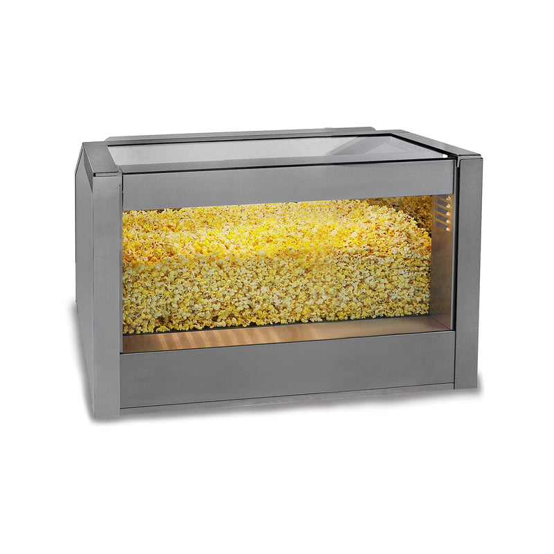 8-inch roller base compatible with the 30-inch counter popcorn staging cabinet