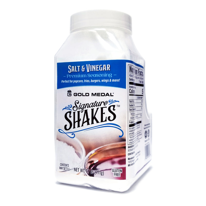 Signature Shakes shaker with salt and vinegar graphics