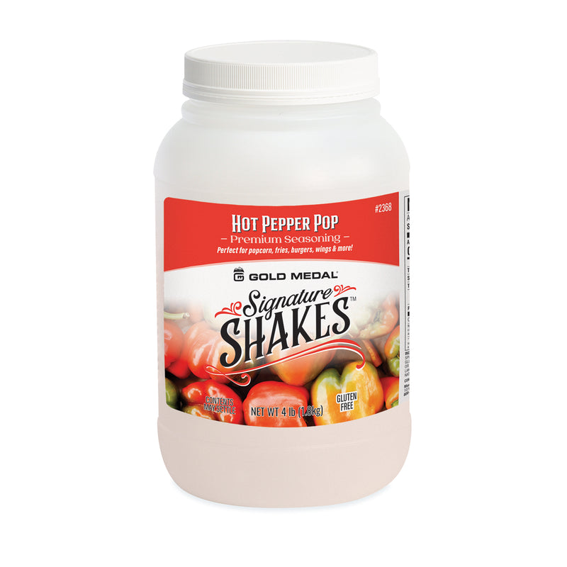 Signature Shakes jar with hot pepper graphics