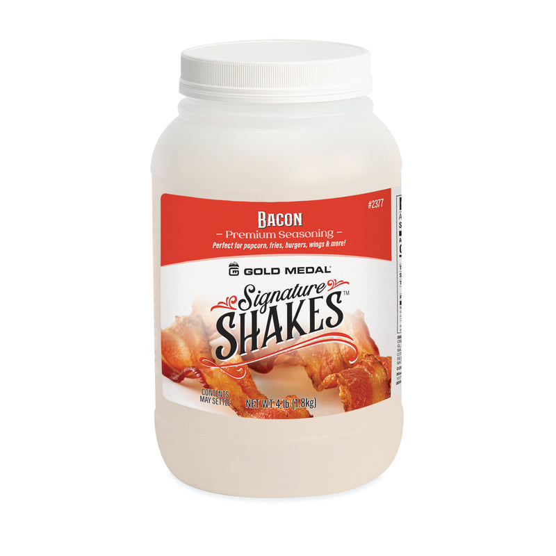 Signature Shakes jar with bacon graphics