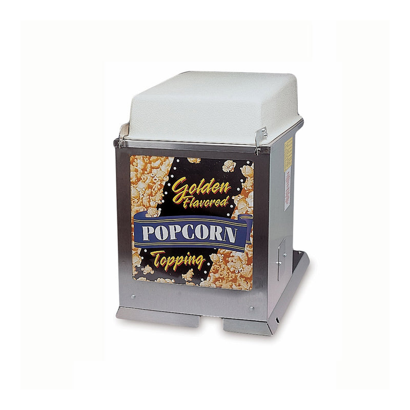 20.5-inch tall butter dispenser with illuminated sign on front and rear