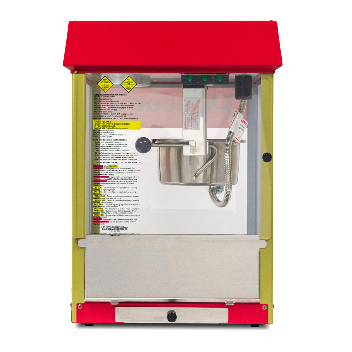 Small Popcorn Popper | Red Fun Pop 4-oz. Popper - Gold Medal #2404