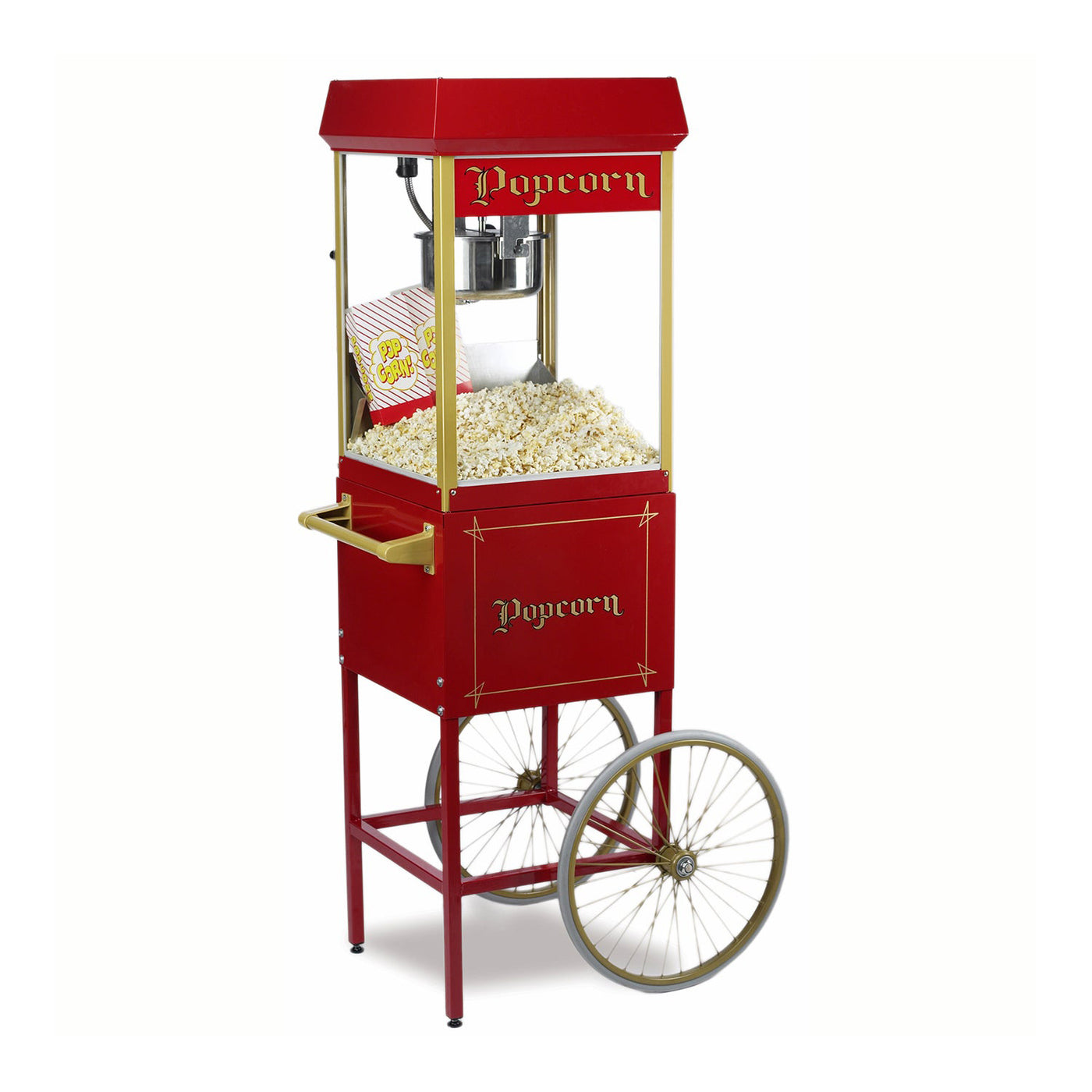 Commercial Popcorn Machines Red Countertop Popcorn Popper Maker with 8 Oz  Kettle