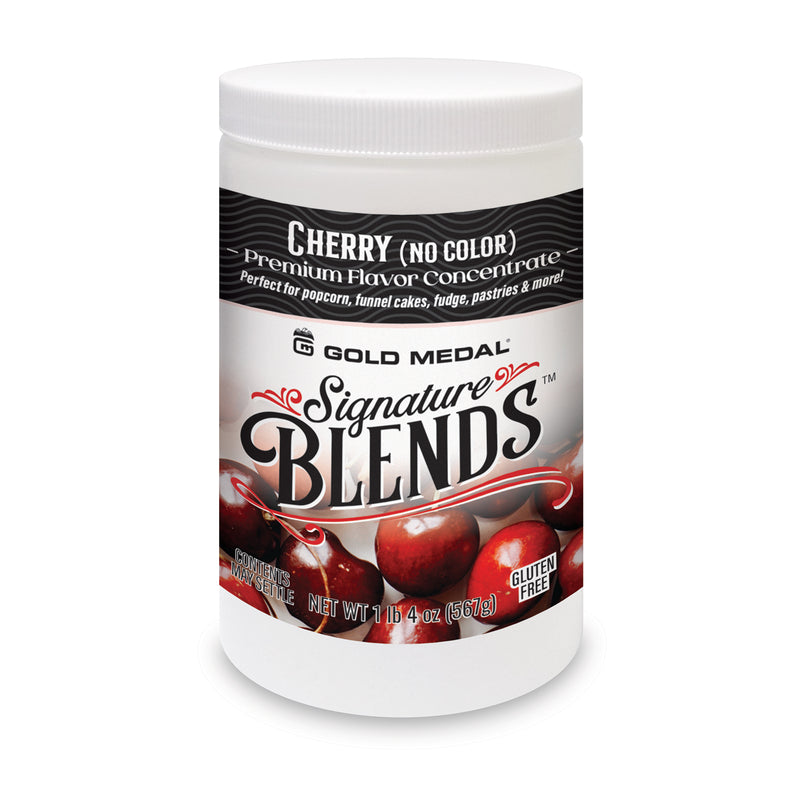 Signature Blends jar with cherry graphics