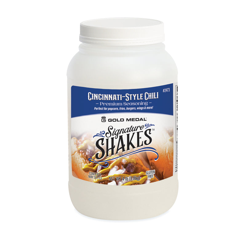 Signature Shakes jar with chili cheese coney graphics