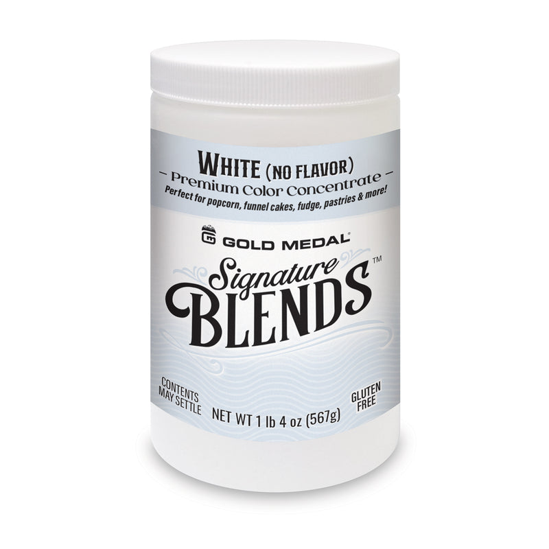 Signature Blends jar with white coloring