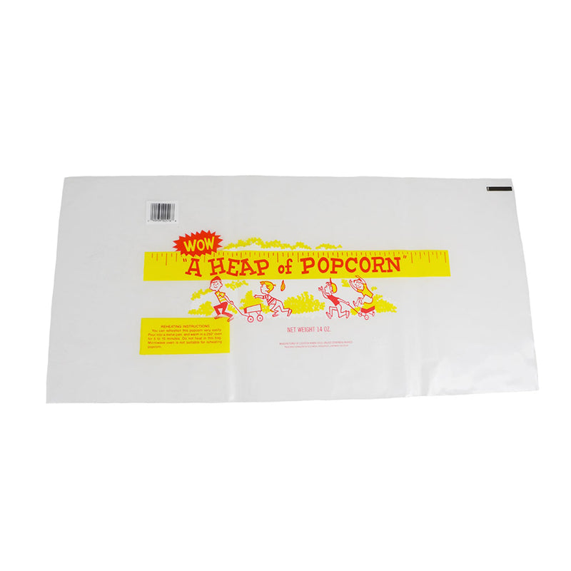 12-inch by 25-inch heap of popcorn bags with graphic of children