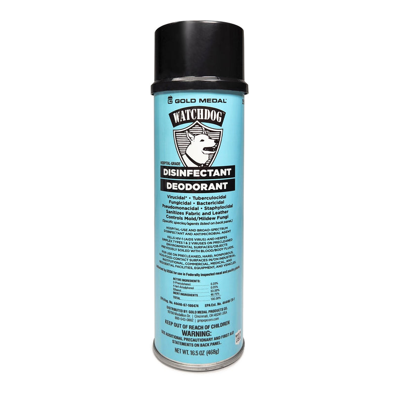 front view of Watchdog Disinfectant Deodorant aerosol can