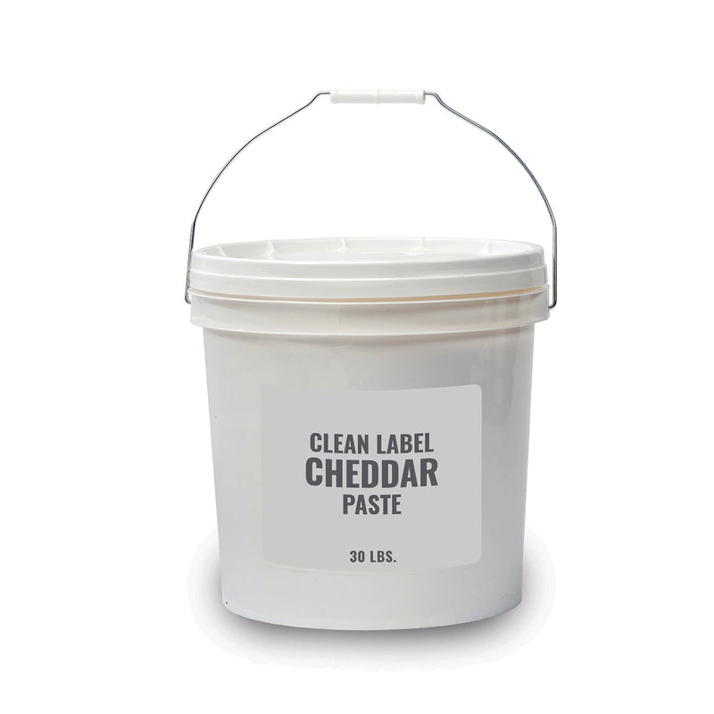white tub of  clean label cheddar cheese paste